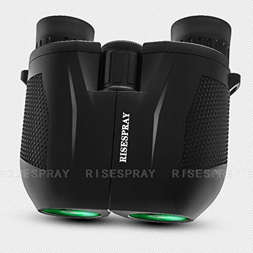RISESPRAY 10x25 Folding High Powered Binoculars with Weak Light Night Vision Clear Bird Watching Great for Outdoor Sports Games and Concerts