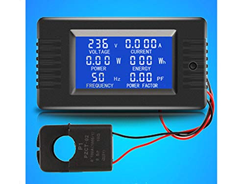 KNACRO AC Current Voltage Amperage Power Energy Panel Meter LCD Digital Display Ammeter Voltmeter Multimeter with Split Core Current Transformer CT AC 80-260V 100A KNACRO AC Current Voltage Amperage Power Energy Panel Meter LCD Digital Display Ammeter Voltmeter Multimeter with Split Core Current Transformer CT AC 80-260V 100A