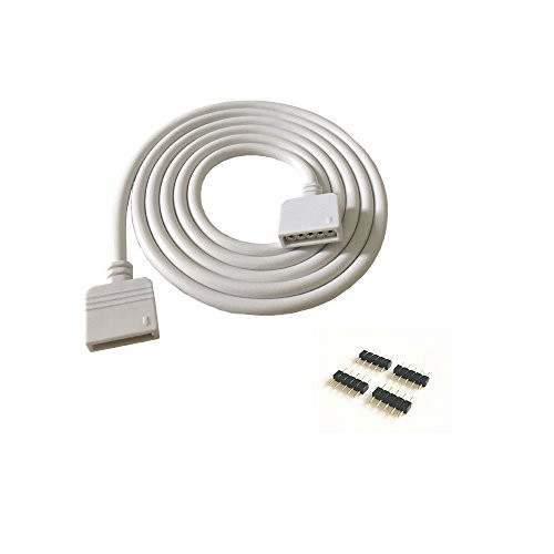 5M 16.4ft 5 Color RGBW Extension Cable LED Strip Connector Extension Cable Cord Wire 5 Pin LED Connector for SMD 5050 3528 2835 RGBW LED Light Strip