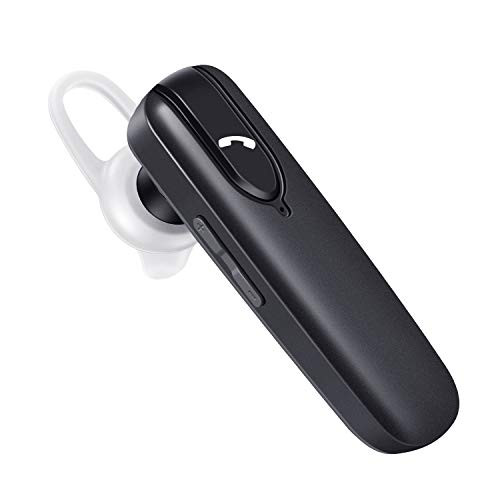 Bluetooth Headset for Cell Phones,Voice Command Wireless Headset with Noise Cancelling,Hands Free Bluetooth Headphone Earbuds for iPhone Android Samsung Laptop Truck Driver