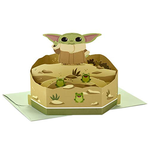 Hallmark Paper Wonder Star Wars Baby Yoda Pop Up Card (Reaching Out)