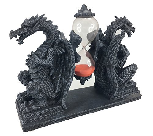 Pacific Giftware Mythical Fantasy Double Guardian Stone Dragon Sandtimer Hourglass