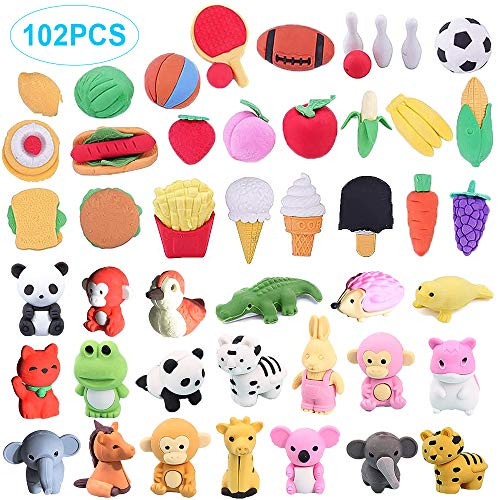 Himimo Pack of 102 Animal Erasers Bulk Kids Pencil Erasers Puzzle Erasers Mini Novelty Erasers for Kids Party Favors Classroom Prizes Best Gifts Party Gifts Himimo Pack of 102 Animal Erasers Bulk Kids Pencil Erasers Puzzle Erasers Mini Novelty Erasers for Kids Party Favors Classroom Prizes Best Gifts Party Gifts