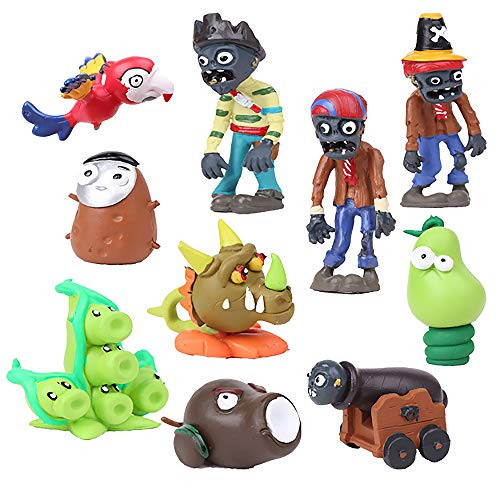 Honeytoy Plants vs Zombies 10pcs Action Figures Set Toys Series Game Role Figure Display Toy PVC (A)