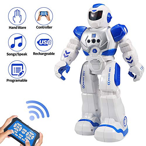 Kelibo Remote Control Robot for Kids, Intelligent Programmable Robot with Infrared Controller Toys,Dancing Singing RC Robot,LED Eyes,Gesture Sensing Robot Kit for Childrens