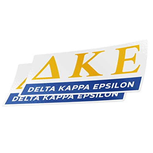 Desert Cactus Delta Kappa Epsilon 2-Pack Color Letter/Name Sticker Decal Greek for Window Laptop Computer Car DKE