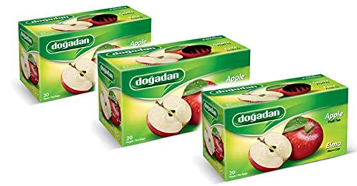 Dogadan Apple Fruit Tea, 3 pack, 20 bags per pack,