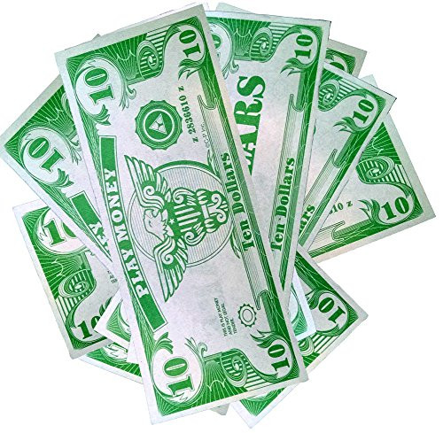 Novelty Play Phoney 1000 Pack Money Fake $10 Dollar Bills