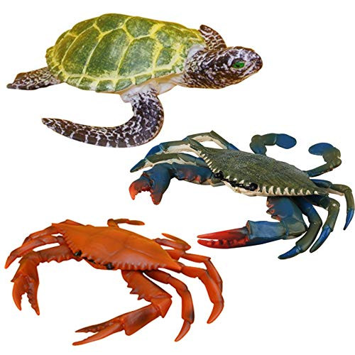 Fantarea 3 PCS Ocean Sea Marine Animal Model Figures Crab Turtle Party Favors Supplies Cake Toppers Set Toys for 5 6 7 8 Years Old Boys Girls Kid Toddlers Fantarea 3 PCS Ocean Sea Marine Animal Model Figures Crab Turtle Party Favors Supplies Cake Toppers Set Toys for 5 6 7 8 Years Old Boys Girls Kid Toddlers