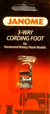 Janome (200126009) 3-Way Cording Foot for Oscillating Hook Models (5mm maximum width)