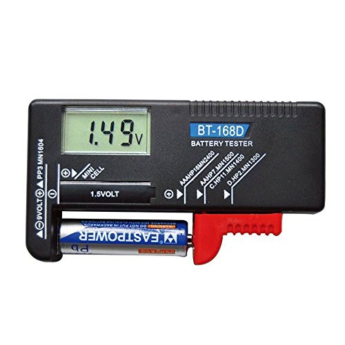 BT-168D Digital Battery Tester Volt Checker for AA AAA C D 1.5V 9V Mini Cell Batteries