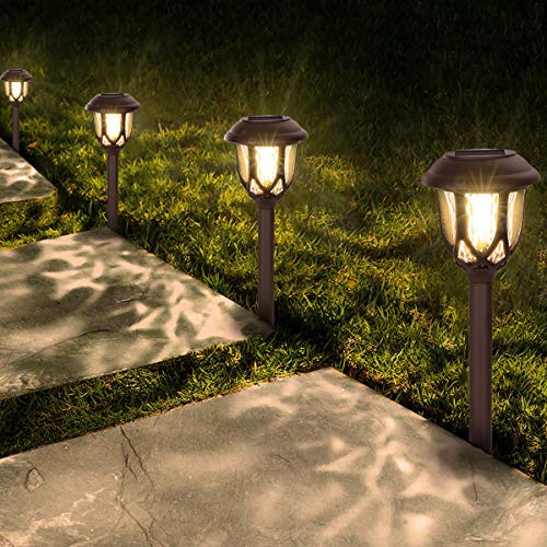 Solar Path Lights,10 Pack Outdoor Pathway Lights Solar Lights Outdoor Decorative Solar Powered Wireless Waterproof Auto On Off Landscape Lighting for Garden Driveway Yard Patio Walkway-Warm White Solar Path Lights,10 Pack Outdoor Pathway Lights Solar Lights Outdoor Decorative Solar Powered Wireless Waterproof Auto On Off Landscape Lighting for Garden Driveway Yard Patio Walkway-Warm White