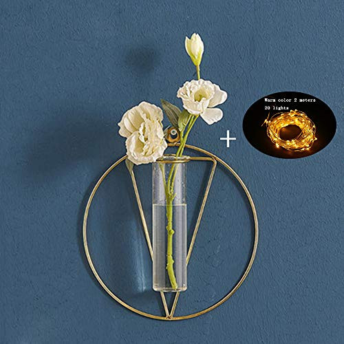 Hydroponic plant desktop glass planter, wrought iron vase, hydroponic plant container, restaurant wall decorations, wall pendants, hydroponic wall-mounted vases, no punching (A-1-pack) Hydroponic plant desktop glass planter, wrought iron vase, hydroponic plant container, restaurant wall decorations, wall pendants, hydroponic wall-mounted vases, no punching (A-1-pack)