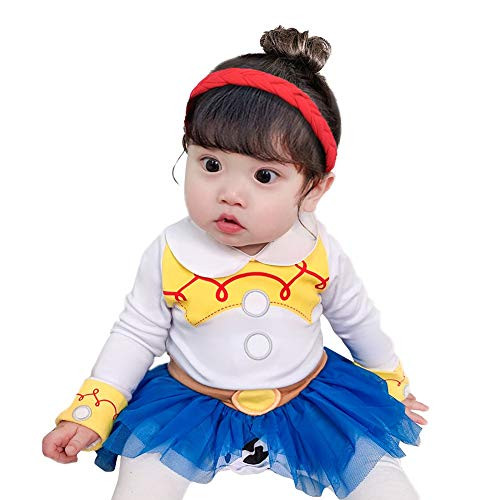 IZKIZF Baby Girls Jessie Princess Birthday Halloween Costume Bodysuit Romper Tutu Dress with Headband 9-12M IZKIZF Baby Girls Jessie Princess Birthday Halloween Costume Bodysuit Romper Tutu Dress with Headband 9-12M