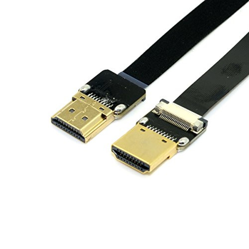 JSER FPV HDMI Type A Male to HDMI Male HDTV FPC Flat Cable 20cm for Multicopter Aerial Photography JSER
