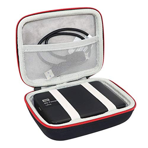 Asafez Hard Travel Case Compatible with Western Digital WD My Passport Easystore 1TB 2TB 3TB 4TB Elements Portable External Hard Drive