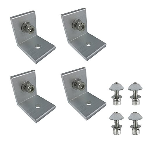 Smarkey Solar Panel Mounting L Bracket 4 Units PV Racking for 10w/20w/50w/80w/100W Solar Panel
