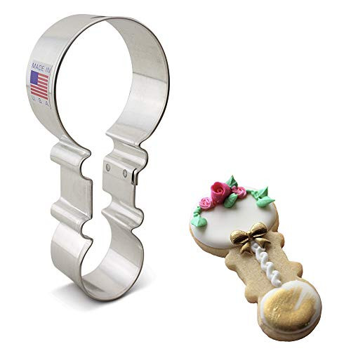Ann Clark Cookie Cutters Baby Rattle Cookie Cutter, 4.5" Ann Clark Cookie Cutters Baby Rattle Cookie Cutter, 4.5"