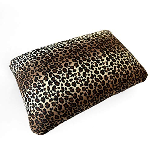 Cushie Pillows 13.5 inches x 10 inches Microbead Squishy/Flexible/Comfortable Rectangle Pillow - Leopard