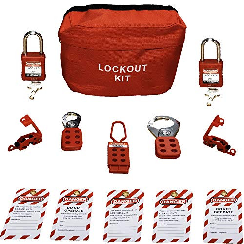 TSafe Basic Lockout Tagout Kit with Locks Hasps Breaker Lockouts and