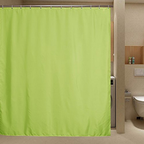 YUUNITY Solid Color Mildew Resistant Polyester Fabric Shower Curtain with Hooks Waterproof Non-Toxic Eco-Friendly Washable Formaldehyde-Free 72" x 80" (Turquoise) YUUNITY Solid Color Mildew Resistant Polyester Fabric Shower Curtain with Hooks Waterproof Non-Toxic Eco-Friendly Washable Formaldehyde-Free 72" x 80" (Turquoise)