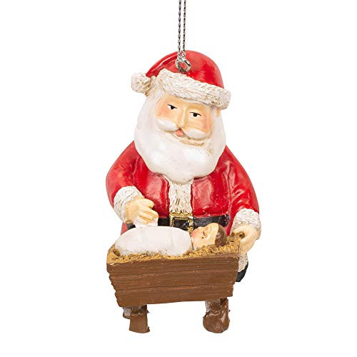 Midwest-CBK Santa Baby Jesus Christmas Tree Ornament