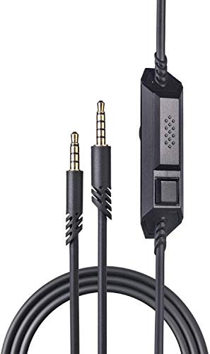 A40 Replacement Cord Audio Cable Inline Mute Volume Control and Microphone for Astro A10/A40/A30/A50 Headsets Cord Lead with Xbox One Play Station 4 PS4 Headphone Audio Extension Cable 1M