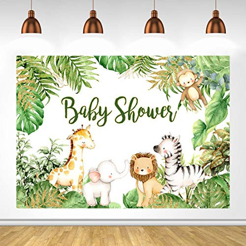 Safari Animals Baby Shower Photogarphy Backdrop Jungle Baby Shower Background Safari Baby Shower Party Banner Decorations for Boy Photo Booth Props Cake Table Supplies 6x4ft Safari Animals Baby Shower Photogarphy Backdrop Jungle Baby Shower Background Safari Baby Shower Party Banner Decorations for Boy Photo Booth Props Cake Table Supplies 6x4ft