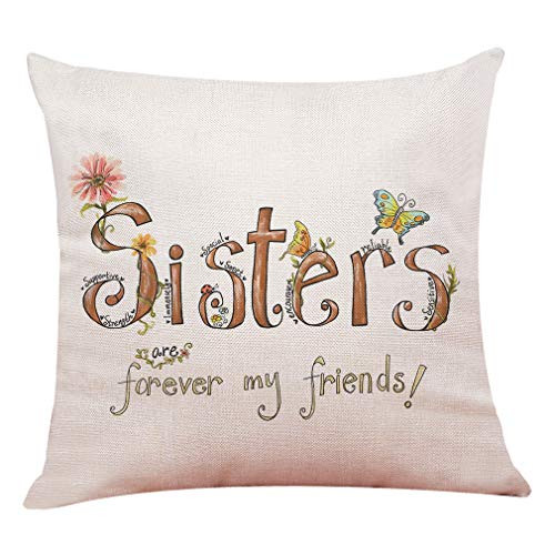 onederful Sister Gifts from Sister Brother, Sisters Birthday Gift Ideas, Throw Pillow Cover Gifts for Sister, Christmas, Graduation Present for Friend Girls Sister-Sister are Forever My Friends onederful Sister Gifts from Sister Brother, Sisters Birthday Gift Ideas, Throw Pillow Cover Gifts for Sister, Christmas, Graduation Present for Friend Girls Sister-Sister are Forever My Friends