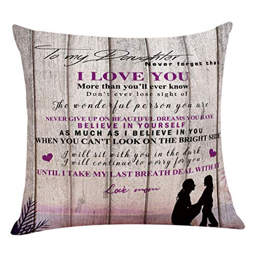 onederful Daughter Gifts from Mom,Daughter Birthday Gift Ideas, Throw Pillow Cover Gifts for Daughter Girls, Birthday, Christmas, Graduation Present for Daughter-More Than Youll Ever Know onederful Daughter Gifts from Mom,Daughter Birthday Gift Ideas, Throw Pillow Cover Gifts for Daughter Girls, Birthday, Christmas, Graduation Present for Daughter-More Than Youll Ever Know