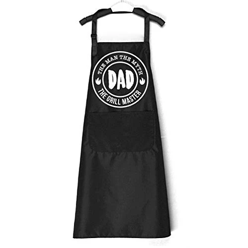 chillake Funny BBQ Aprons for Men Dad | Dad The Man The Myth The Legend Grill Apron with Adjustable Neck Strap | Best Gifts for BBQ Grilling Birthday Christmas