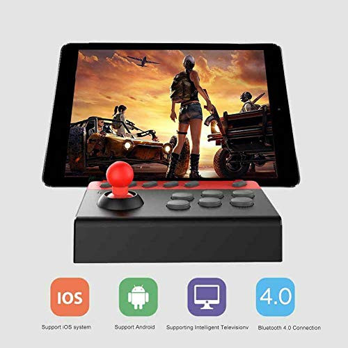 Mini Arcade Fight Stick for Nintendo Switch, Desktop Portable Machine Gamepad, Street Fighting Games Controller Joystick Gamepad for Switch and Lite (Red/Black)