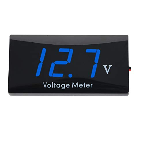 SEARON 12 Volt Meter Voltmeter Battery Indicator Gauge LED Display for Motorcycle Club Car Golf Cart EZGO Yamaha (Blue LED)