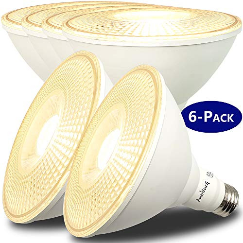 AmeriLuck Dimmable Outdoor PAR38 LED Flood Light Bulb, 100W Equiv. 1050 Lumens 13W (3000K | Warm White, 6 Pack) AmeriLuck Dimmable Outdoor PAR38 LED Flood Light Bulb, 100W Equiv. 1050 Lumens 13W (3000K | Warm White, 6 Pack)