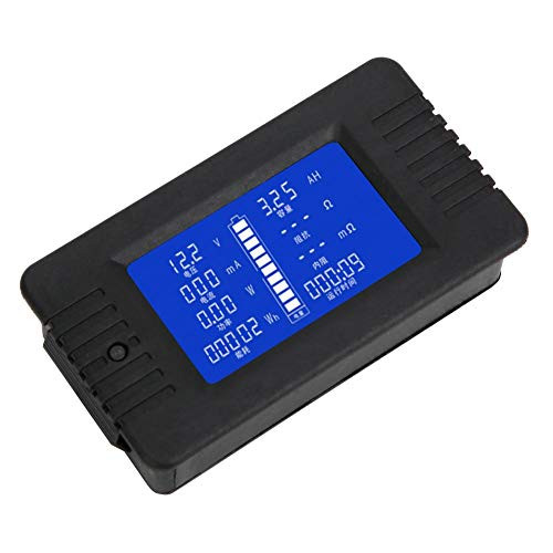 ViaGasaFamido Battery Monitor, PZEM-015 0-200V 0-300A LCD Display Battery Current Voltage Power Energy Capacity Impedance Tester Checker with 300A Shunt(with 015 English 300A Shunt)