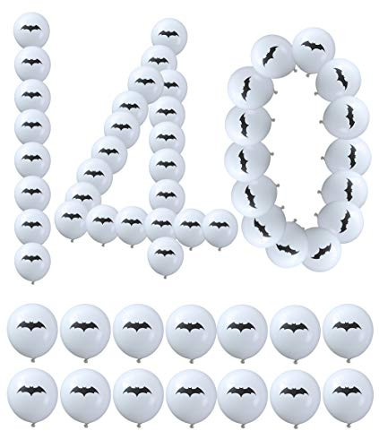 Justice League Superhero Emblem Balloons - 140 Pack for Party Supplies, Birthday, Carnival Festival, Ceremony (Batman)