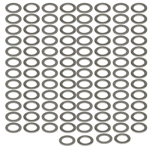 304 Stainless Steel Flat Washer Plain Washer Sheet Metal Gasket Fastener M6X10X0.8(100pcs)
