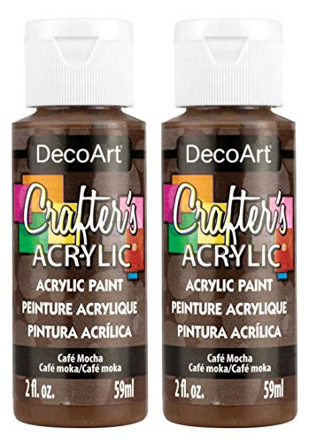 2-Pack Bundle - Deco Art Crafter's Acrylic All Purpose Paint - Mocha (dca-116) - 2-Ounces Each