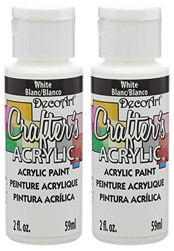 2-Pack Bundle - Deco Art Crafter's Acrylic All Purpose Paint - White (dca-01) - 2-Ounces Each