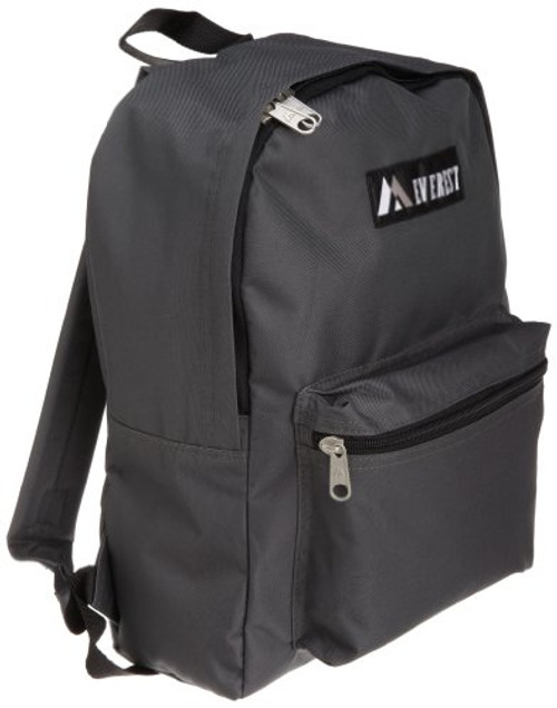 Everest Luggage Basic Backpack, Charcoal, Medium