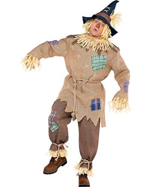 AMSCAN Mr. Scarecrow Halloween Costume for Men, Standard, with Included Accessories