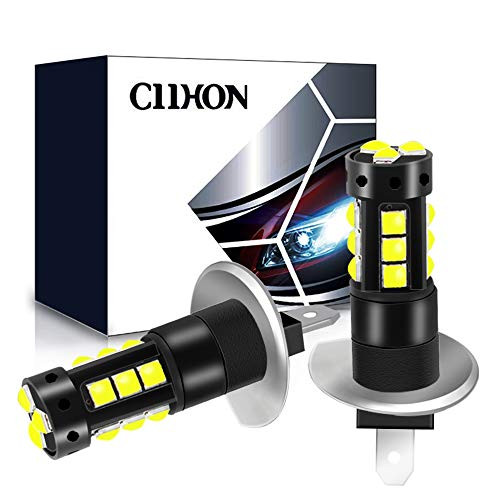 CIIHON H3 LED Fog Light Bulbs, 6000K White Super Bright 80W 4000LM Led Bulbs, 360°Beam Waterproof 3030SMD Auto Car Vehicle DRL Driving Fog Lights Bulbs Lamps Replacement