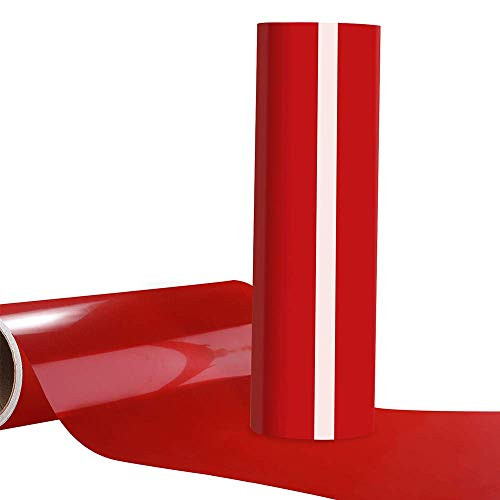 Red Heat Transfer Vinyl HTV Roll 12"x12ft for Tshirt Compatible woth All Cutting Machines