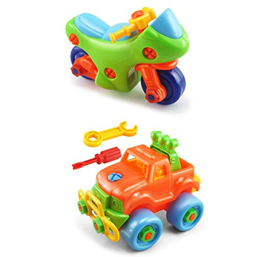Leather&Arts Take Apart Toys Car Learning Toy Vehicle Building Engineering Building Toys for Boy Girl Toddler Leather&Arts Take Apart Toys Car Learning Toy Vehicle Building Engineering Building Toys for Boy Girl Toddler