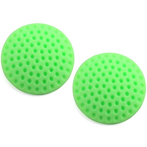 HJ Garden 2PCS Wall Protectors Door Handle Bumpers Buffer Guard Doorknob Rubber Self Adhesive Silencer Crash Pad for Home Office Doorstop Door Stopper(Green)