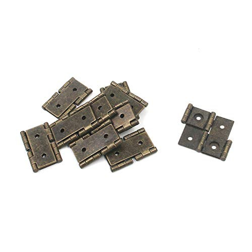 Tulead Bronze Folding Double Hinges Acting Screen Hinges Door Hinges 2.1"x1.85" Iron Cabinet Hinges Pack of 10 with Mounting Screws Tulead Bronze Folding Double Hinges Acting Screen Hinges Door Hinges 2.1"x1.85" Iron Cabinet Hinges Pack of 10 with Mounting Screws