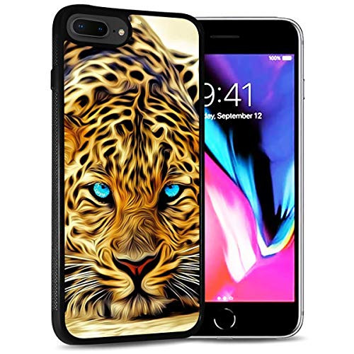 for iPhone 5, iPhone 5S, iPhone SE (2016), iPhone SE (2016), Durable Protective Soft Back Case Phone Cover, HOT12257 Blue Eye Leopard