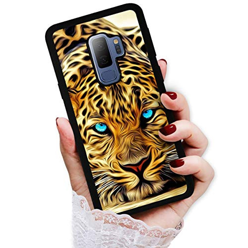 for Samsung S9+, Galaxy S9 Plus, Art Design Soft Back Case Phone Cover, HOT12257 Blue Eye Leopard