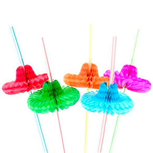 Fun Express Sombrero Fiesta Tissue Straws