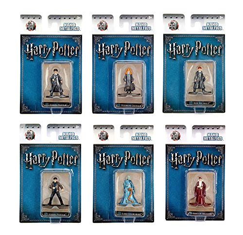 HARRY POTTER Nano Metalfigs Die-Cast Mini Figures Set of 6 - Dumbledore, Year 1, Hermione Granger, Ron Weasley, Year 7 & Voldemort HARRY POTTER Nano Metalfigs Die-Cast Mini Figures Set of 6 - Dumbledore, Year 1, Hermione Granger, Ron Weasley, Year 7 & Voldemort